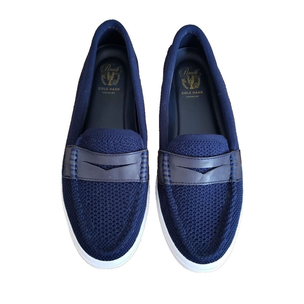 Cole Haan Grand OS Pinch Navy Blue Slip On Boat Shoes Women's Size 9B